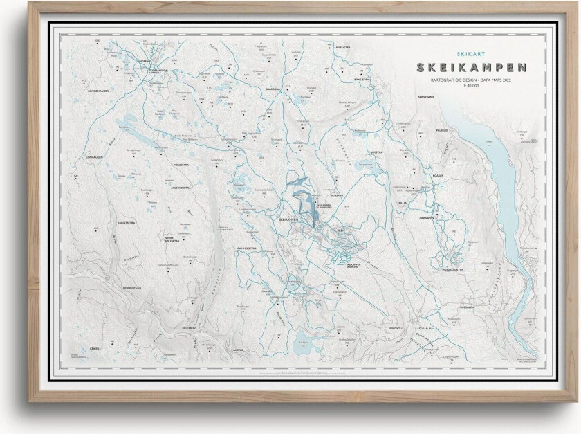 Skikart Skeikampen (50x70 Cm) - Uten Ramme