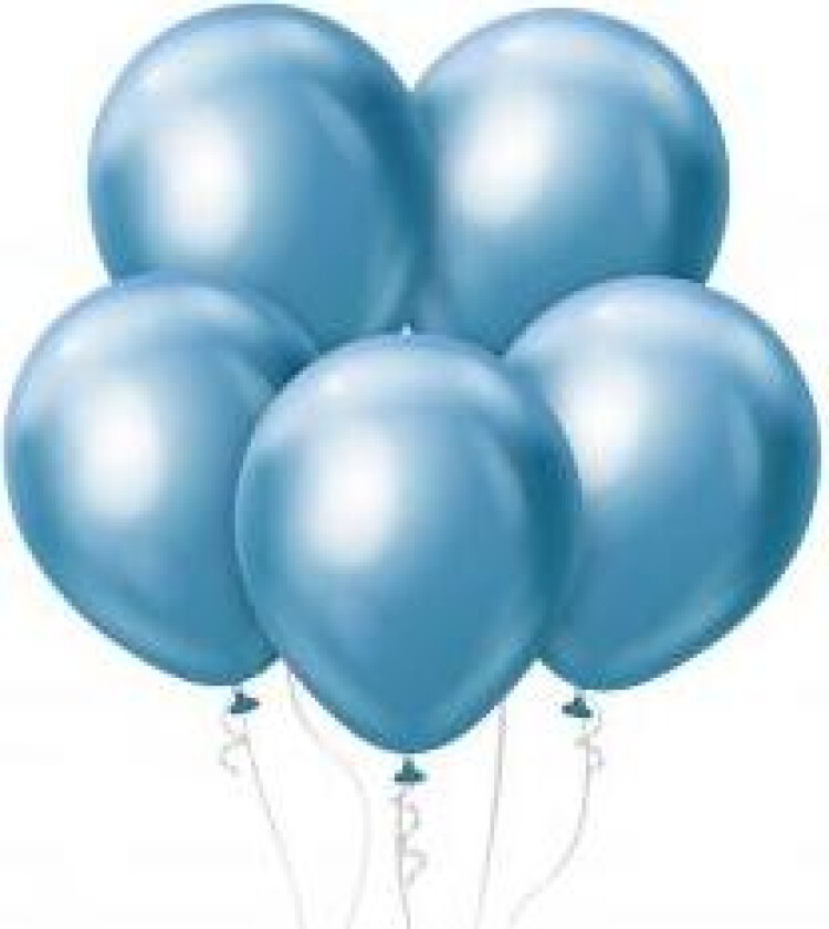 Ballonger - Platin l. Blå 45cm/ 5 Stk.