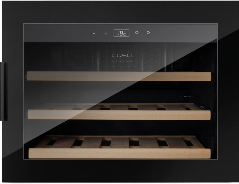 WineSafe 18 EB Black, Vin kjøleskap, Innebygget, 18 flasker, 60 W, A, Svart