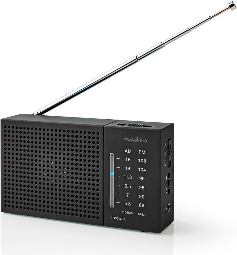 RDFM1200BK, Bærbar, Analog, AM, FM, 87,5 - 108 MHz, 530-1600 kHz, 0,5 W