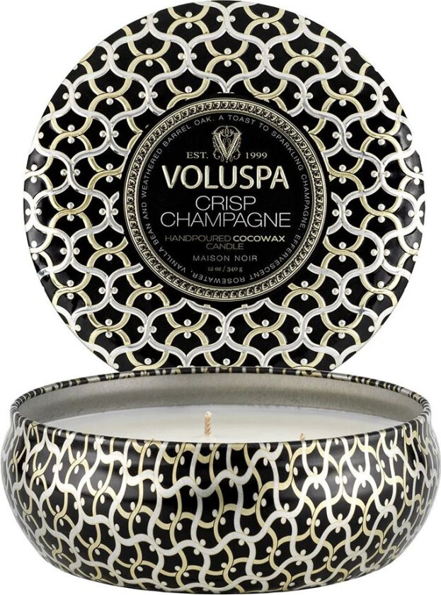 Maison Noir 3-wick Tin duflys 40 timer Crisp Champagne