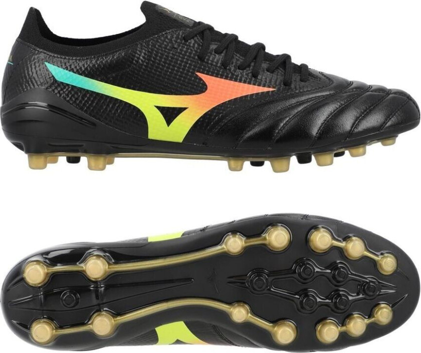 Morelia Neo V Beta Pro Ag Bright Black - Svart/oransje/evening Prim - Kunstgress (Ag), størrelse 41