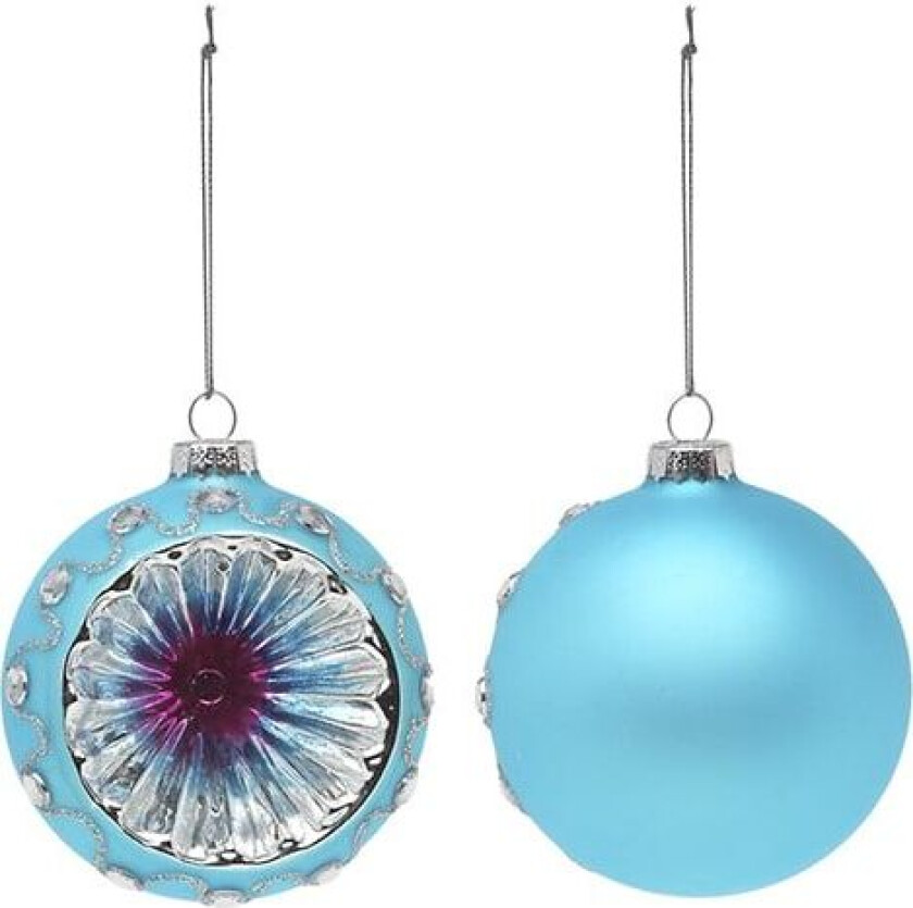 Juletrekuler 8 cm (2 uds) Glass Blå