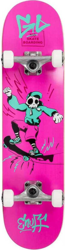 Skully Pink Skateboard 7.75 x 31