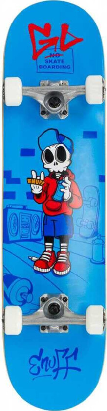 Skully Blue Skateboard 7.2 x 29.5