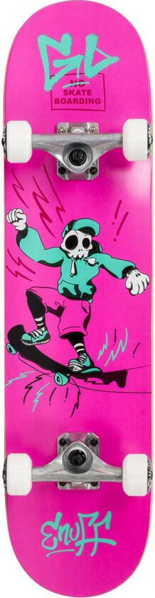 Skully Pink Skateboard 7.2 x 29.5