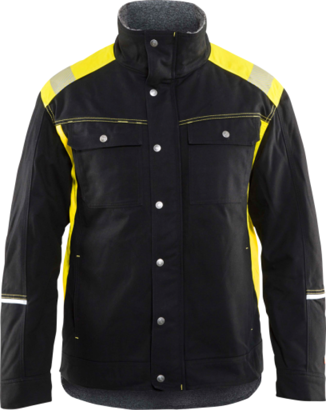 Vinterjakke Sort/High Vis Yellow