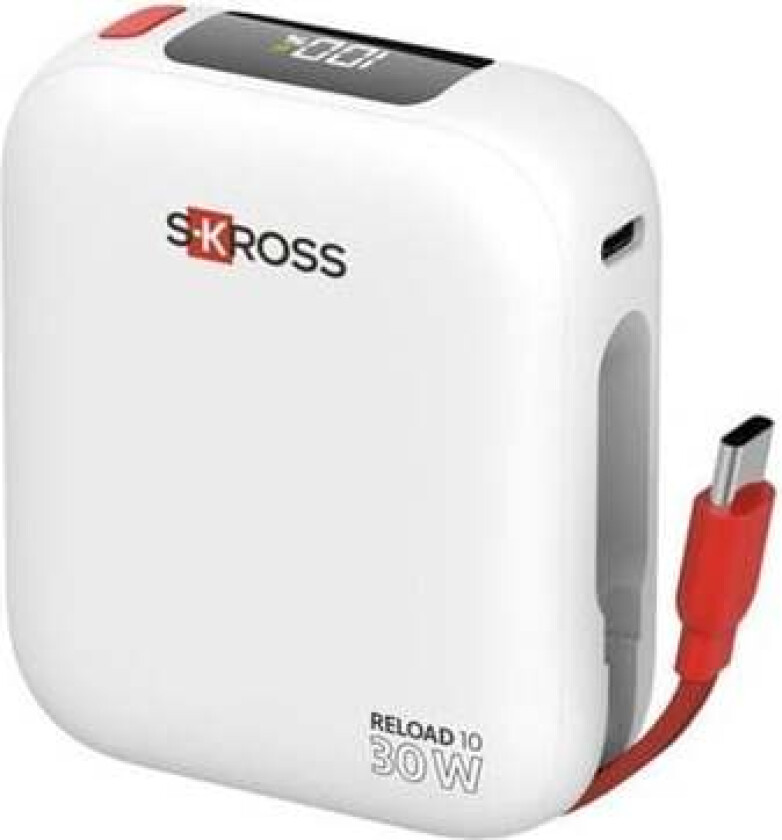 Reload 10 Power Bank Compact 10K USB-C-in + USB-C PD30W - White - 10000 mAh