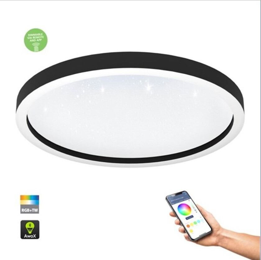 Connect-Z taklampe MONTEMORELOS-Z SMARTLIGHT SVART