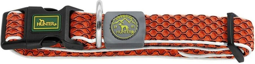 Hundehalsbånd Hunter Basic Thread Orange Str. M (33-50 cm)