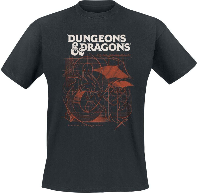 gaming T-skjorte - D&D Sketch - S til XXL - Herrer - svart