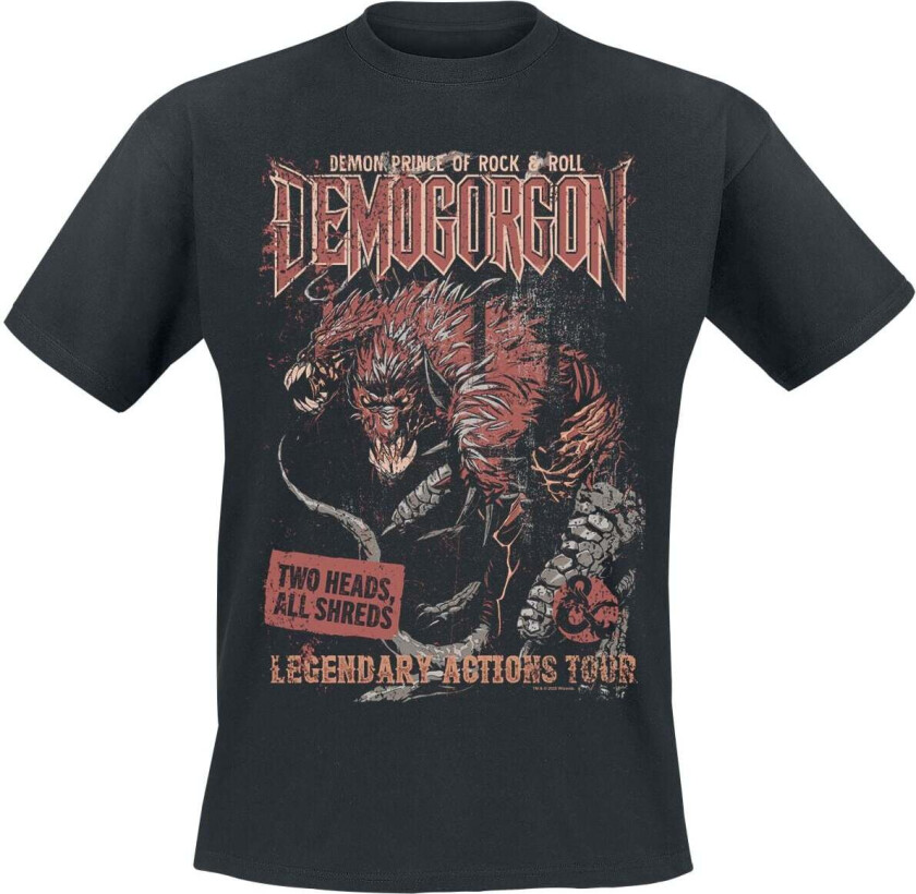 gaming T-skjorte - Demogorgon Tour - S til XXL - Herrer - svart