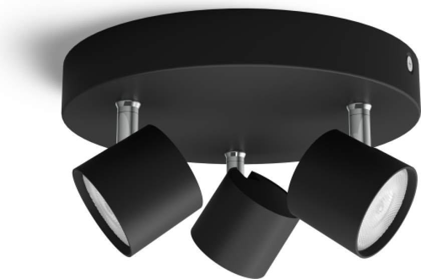 Star Taklampe 3x4,5W dimbar, sort