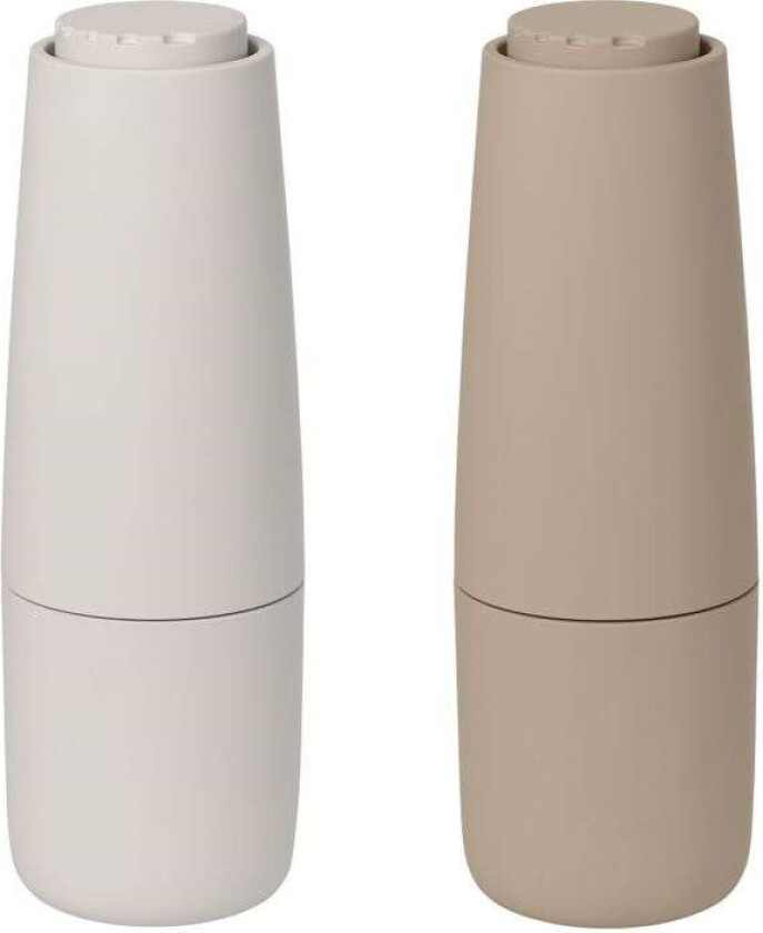 Salpi salt- og pepperkvern plast Nomad-moonbeam (beige-grå)