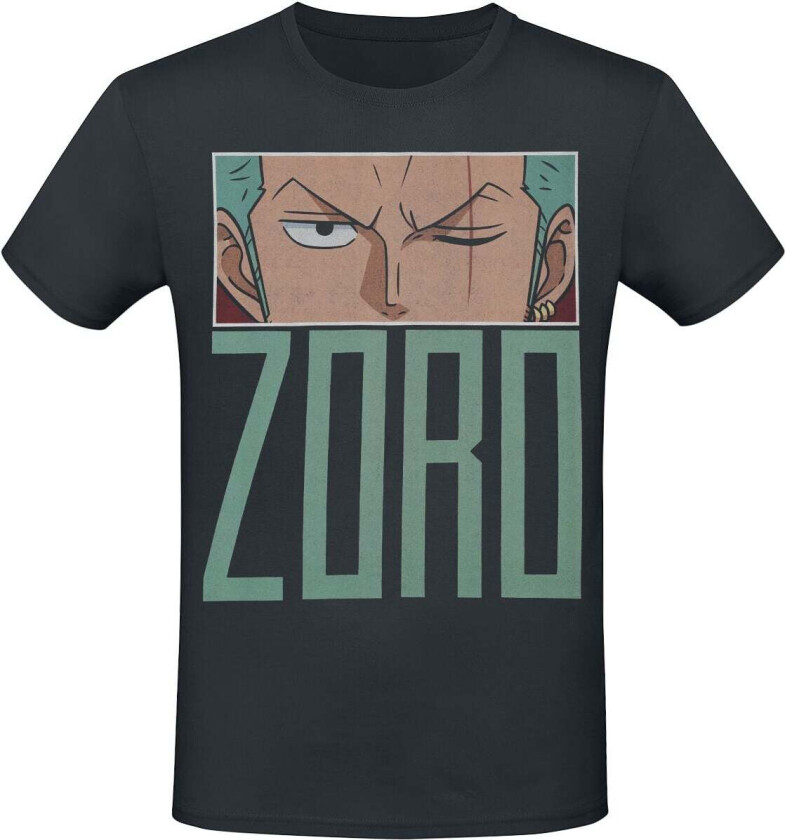 Anime T-skjorte - Zoro - Eyes - S til XXL - Herrer - svart