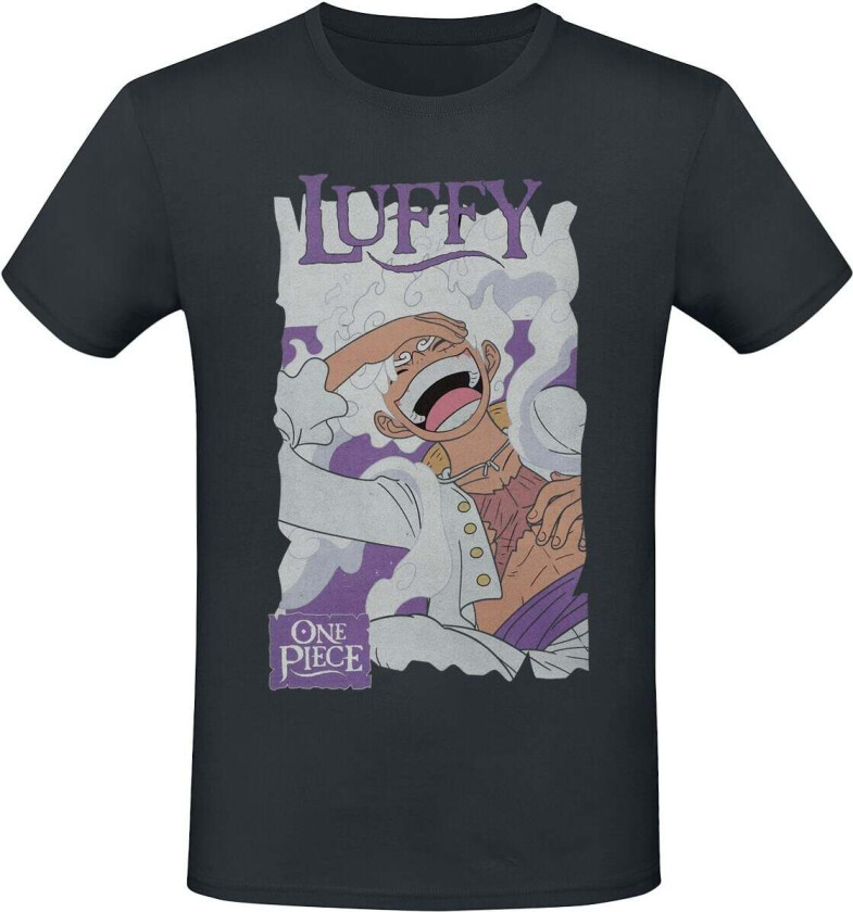 Anime T-skjorte - Ruffy - Smile - S til XXL - Herrer - svart