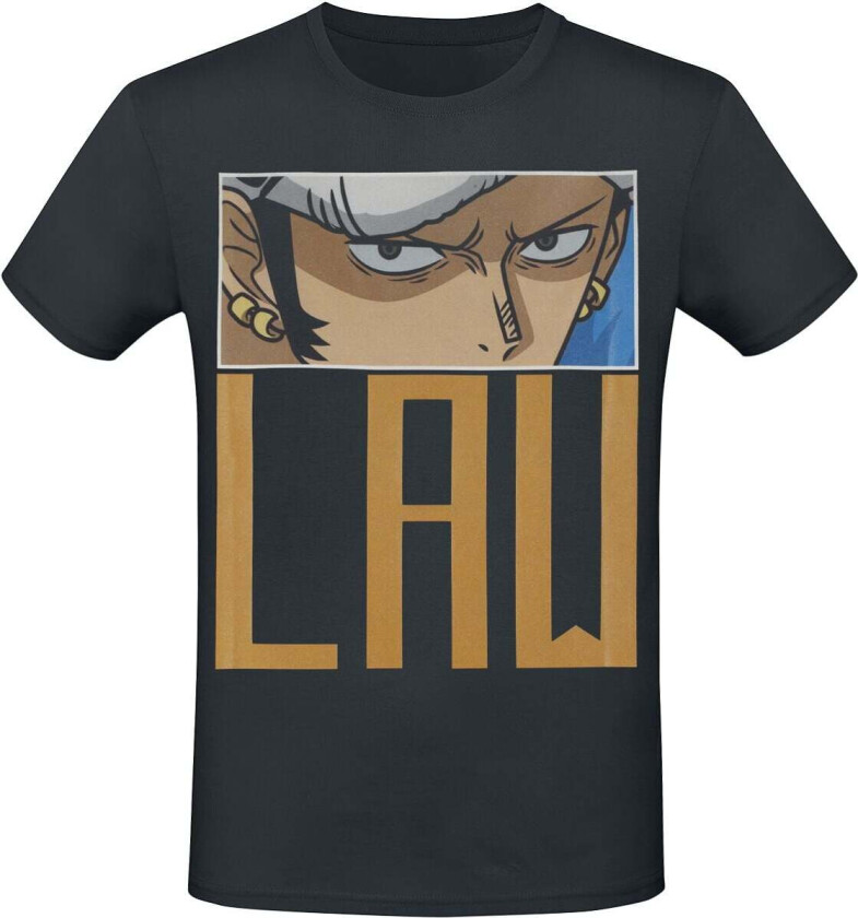 Anime T-skjorte - Law - Eyes - S til XXL - Herrer - svart