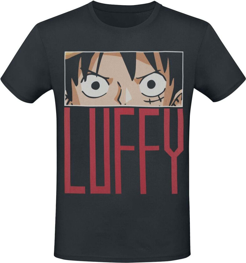 Anime T-skjorte - Ruffy - Eyes - S til XXL - Herrer - svart