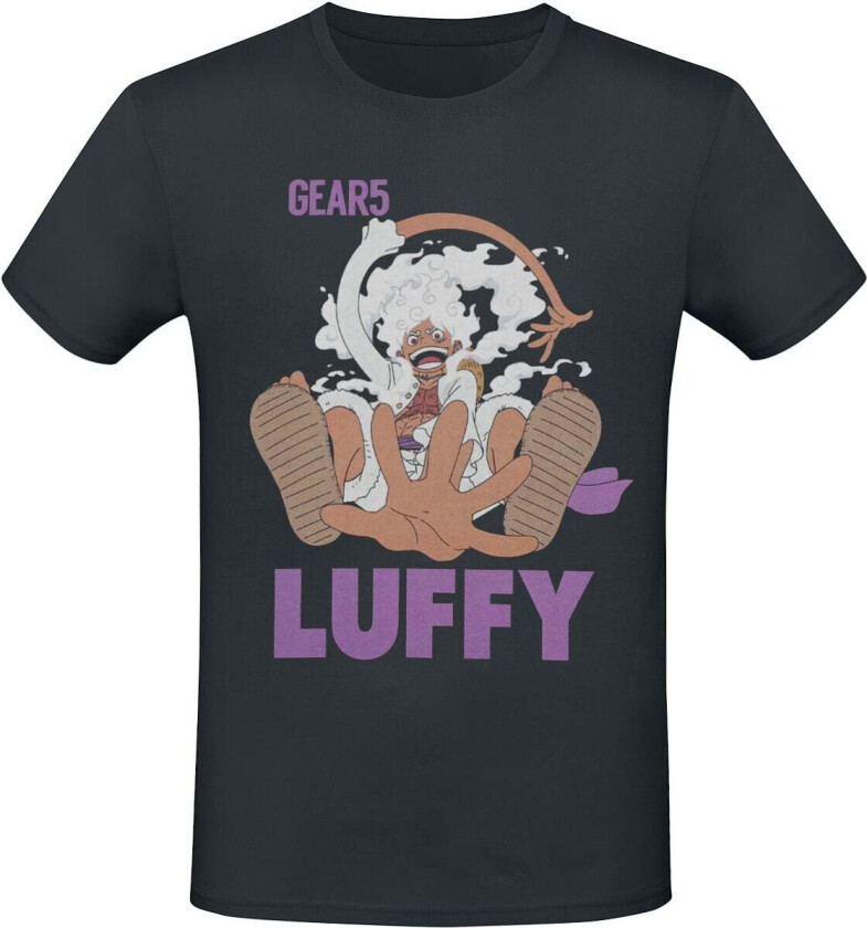 Anime T-skjorte - Ruffy Gear 5 - S til XXL - Herrer - svart