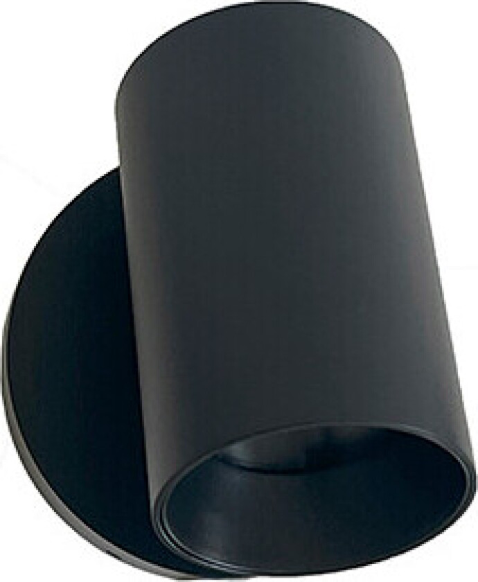 - SpotOn1 Circle Vegglampe w/Switch Black