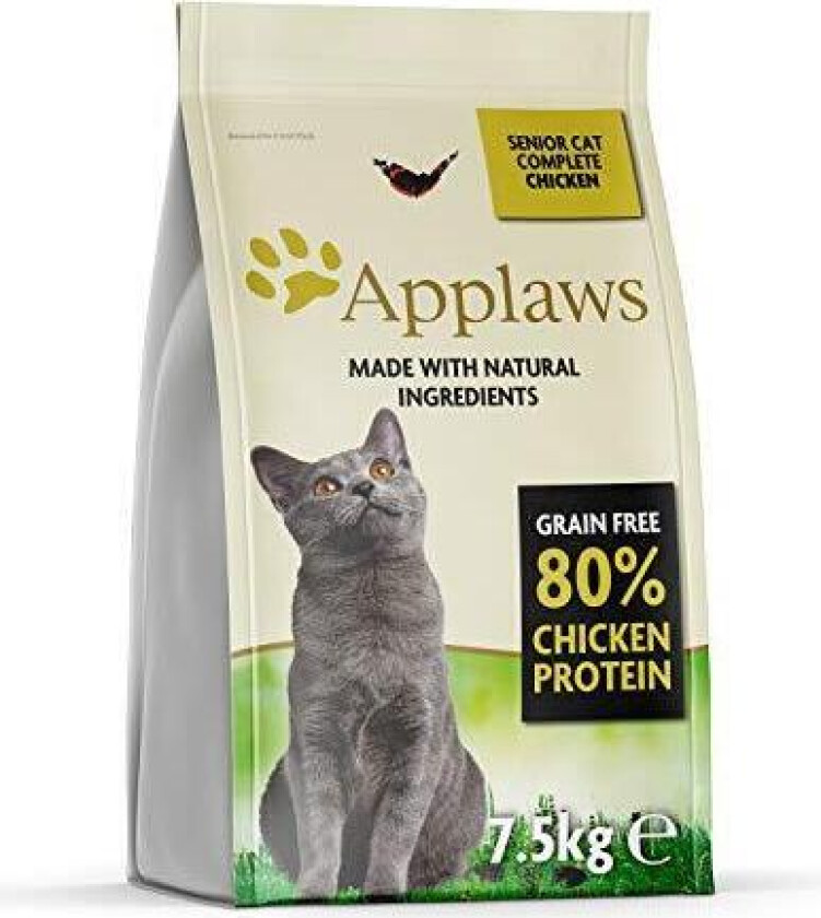 Økonomipakke: 2 store poser Applaws kattefôr - Senior kylling (2 x 7,5 kg)