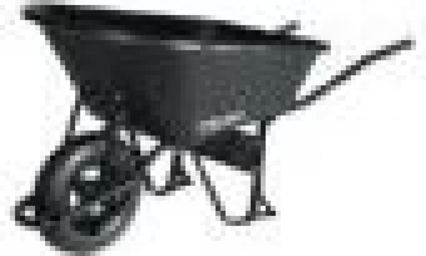 Bilde av 11777, Manual wheelbarrow, 1 hjul, Oppblåsbare hjul, Metall, Plast, Sort, 170 l