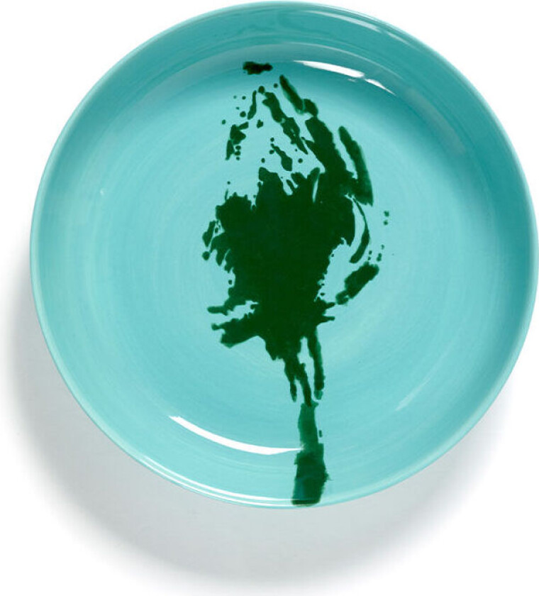 Feast High Plate / Azure Artichoke Green