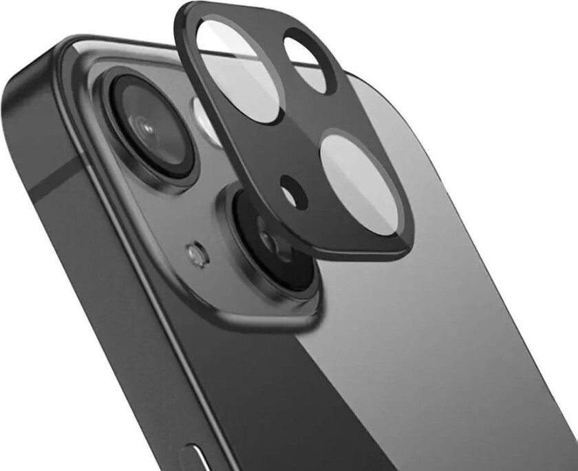 Holdit iPhone 15 / 15 Plus Holdit Beskyttelsesglass for Kameralinser - Case-Friendly - Svart