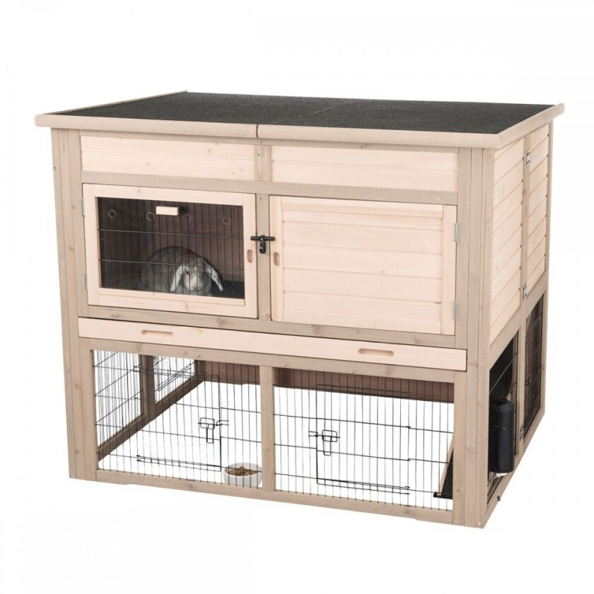 Natura Isolert Kaninbur med 2 Etasjer Beige/Brun