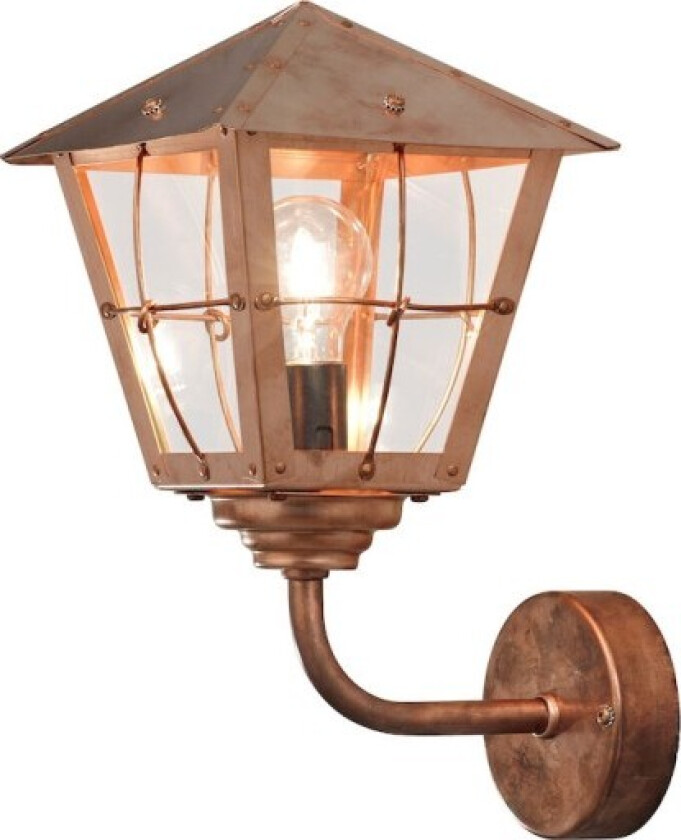 Fenix vegglampe, opp E27. 438-900. Kobber