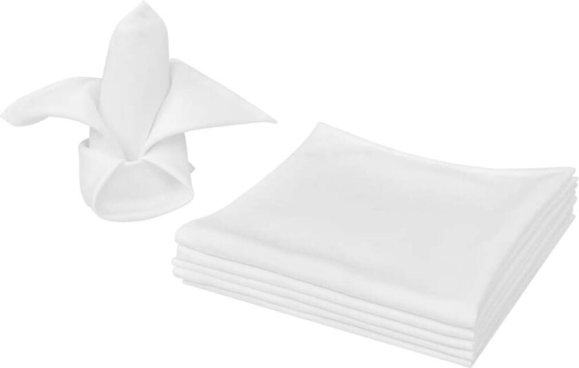 Bilde av 100 Middags servietter hvit 50 x 50 cm