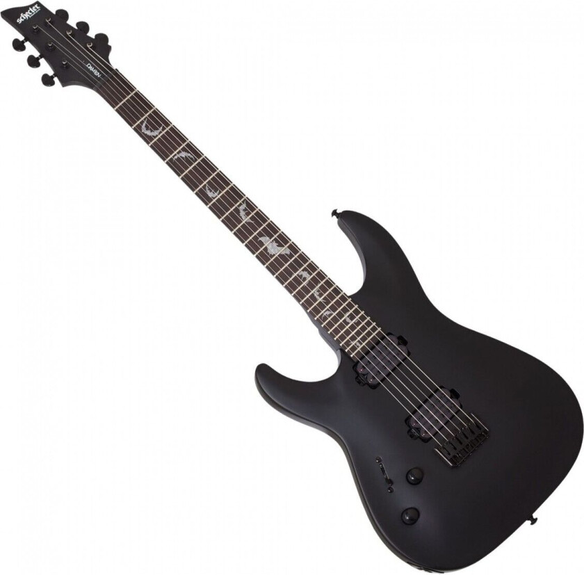 Schecter Damien-6 Left Handed Satin Black