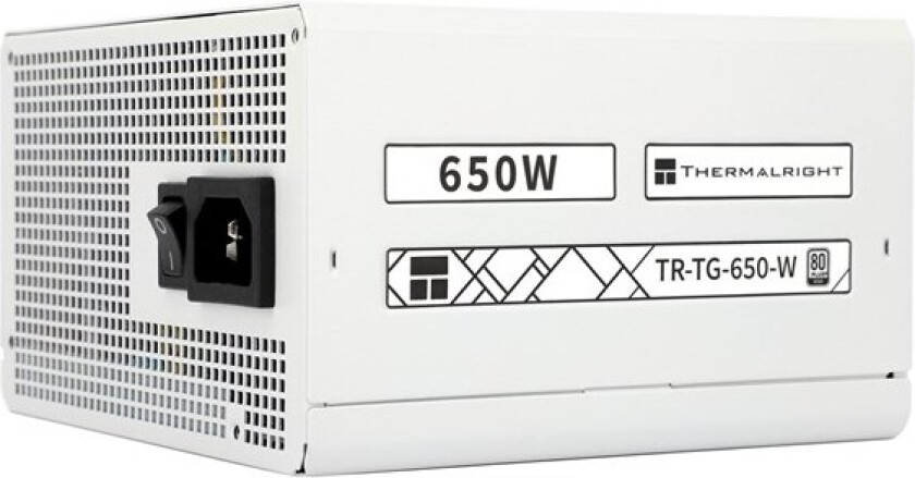TG (Modular) Hvit - Strømforsyning (PSU) - 650 Watt - 120 mm - 80 Plus Gold sertifisert