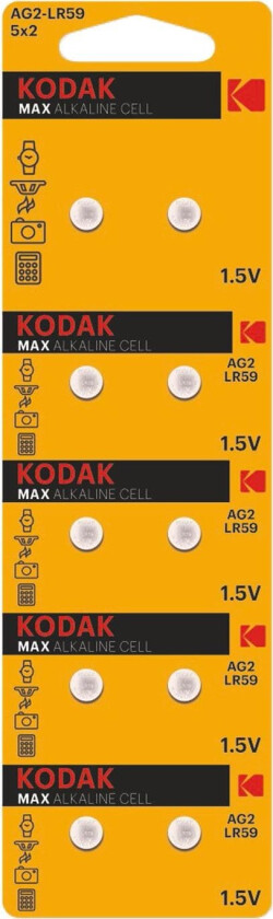 MAX AG2/LR59 mikrobatterier (alkaliske) - 10 stk