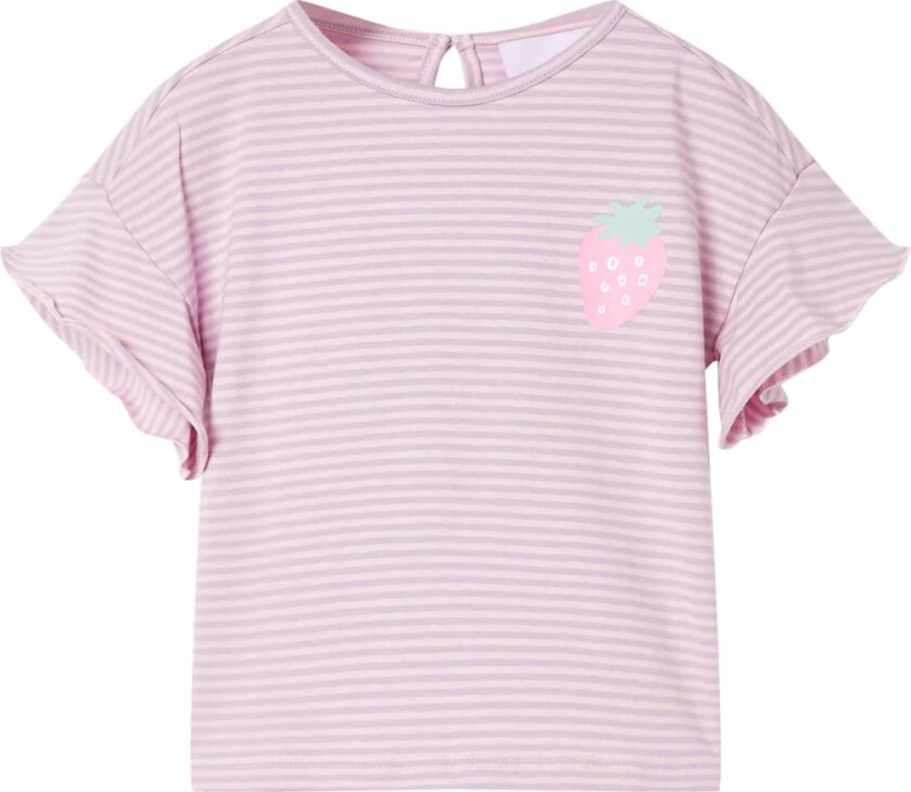 T-skjorte for barn med volangermer lilla 104