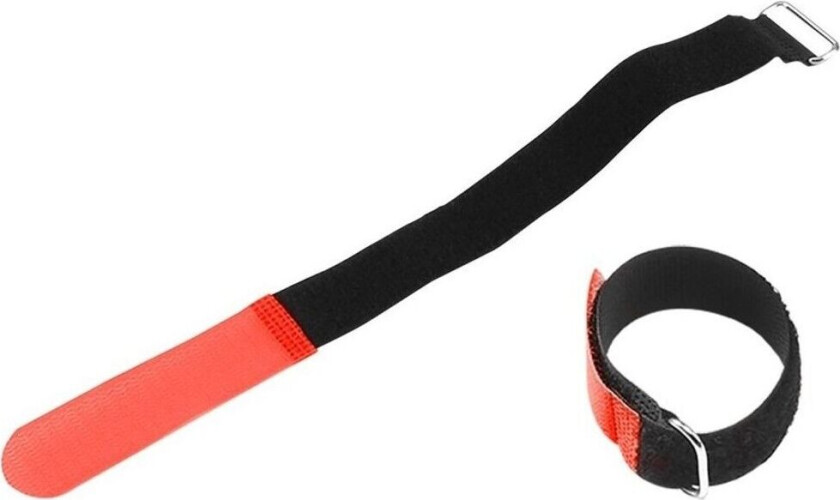 Hook and Loop Cable Tie Pack of 10 300 mm x 20 mm Red