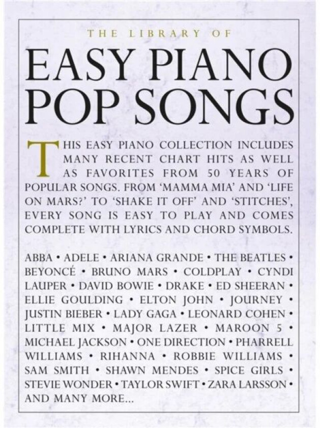 The Library Of Easy Piano Pop Songs av Hal Leonard Publishing Corporation