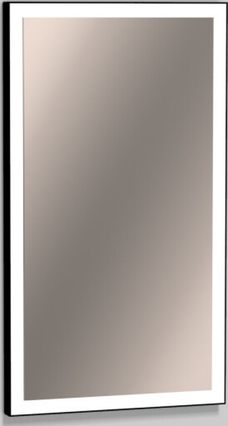 Bilde av speil med lys, dimbar, 45x80 cm, sort