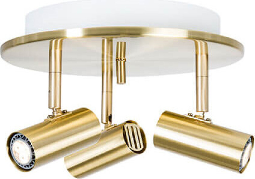 Cato rund takspotlight 3 Messing blankslipt