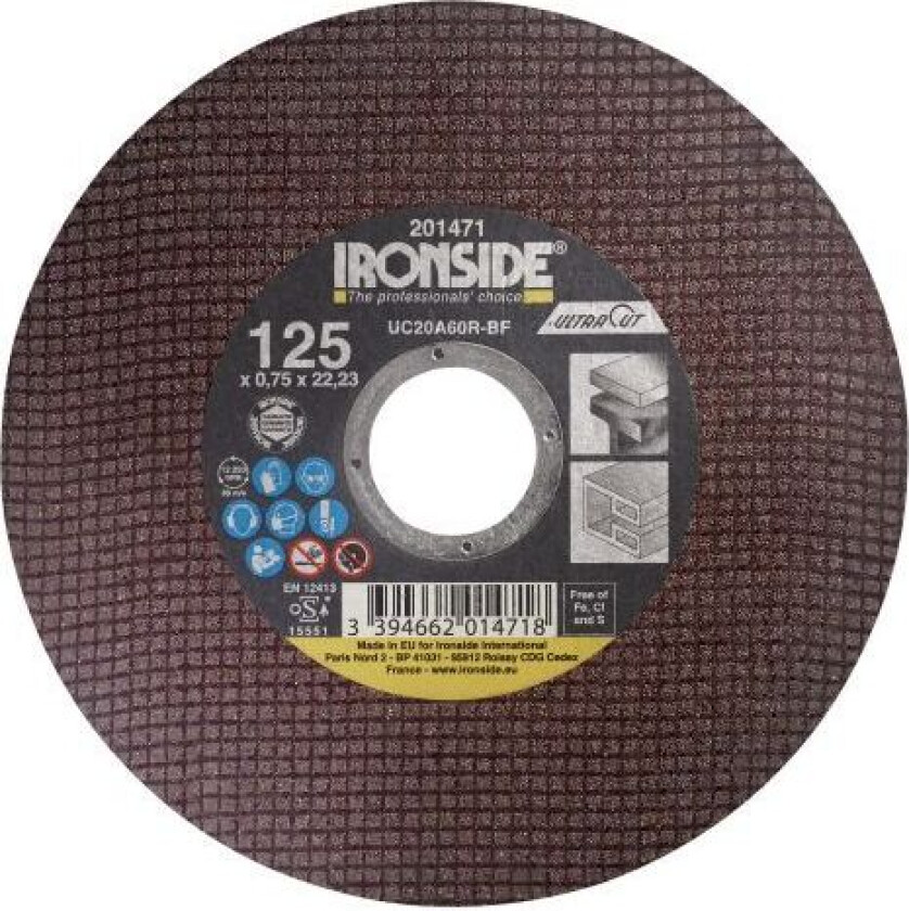 Ultracut Kappeskive 125 cm 125 x 0,75 x 22 mm