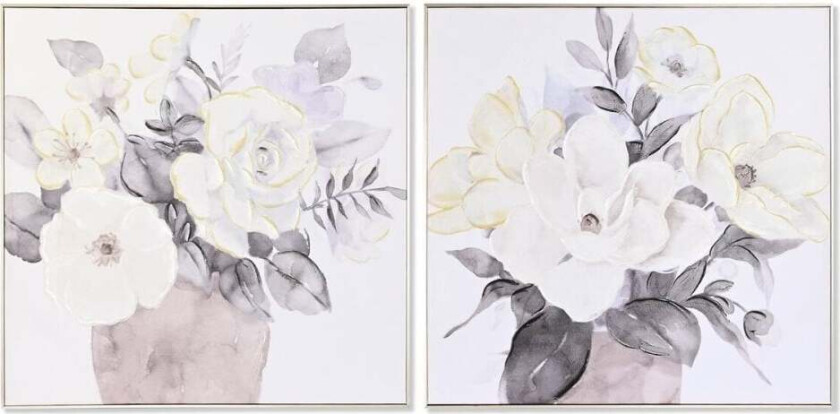 Maleri DKD Home Decor Tradisjonell Vase 80 x 3,5 x 80 cm (2 kvanta)