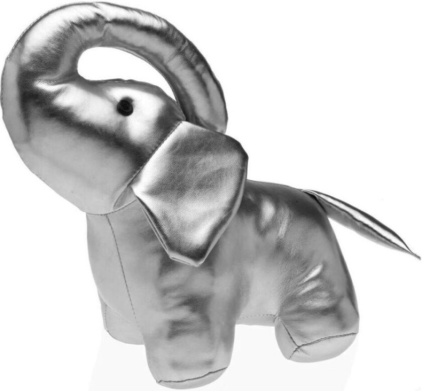 Dørstopper Versa Sølv Elefant Tekstil 16 x 29 x 25 cm