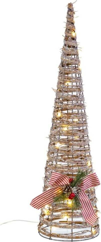 Juletrekule Flerfarget rottingkjegler 16 x 16 x 60 cm