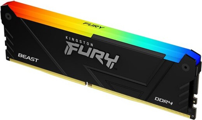 FURY Beast RGB - DDR4 - modul - 16 GB - DIMM 288-pin - 3200 MHz - CL16 - 1.35 V - ikke-bufret - ikke-ECC - svart