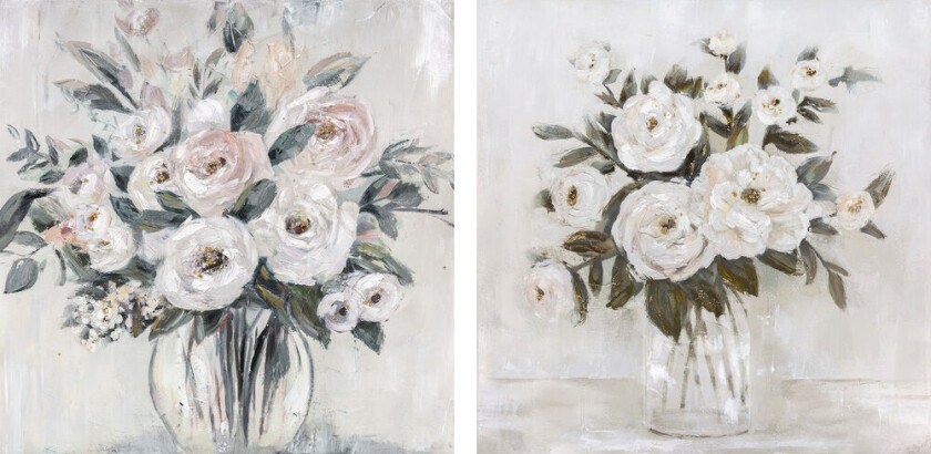 Maleri DKD Home Decor 80 x 2,4 x 80 cm Vase Shabby Chic (2 kvanta)