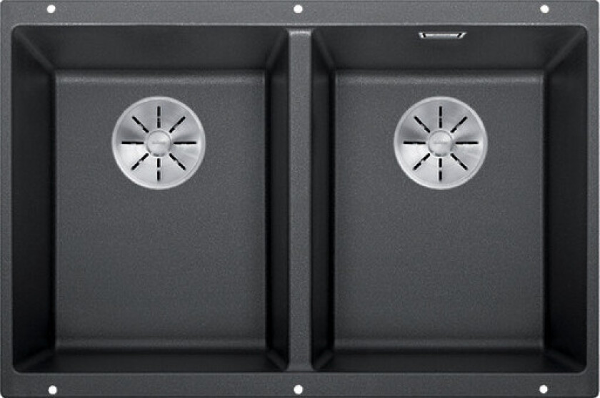 Subline 350/350-U kjøkkenvask, 75,5x46 cm, antrasitt