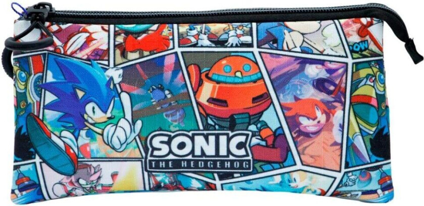 Sonic the Hedgehog Comic triple pencil case