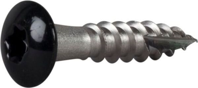 590404 Rennekrokskrue 4,8 mm Ø, svart, TX20 35 mm, 250-pakning