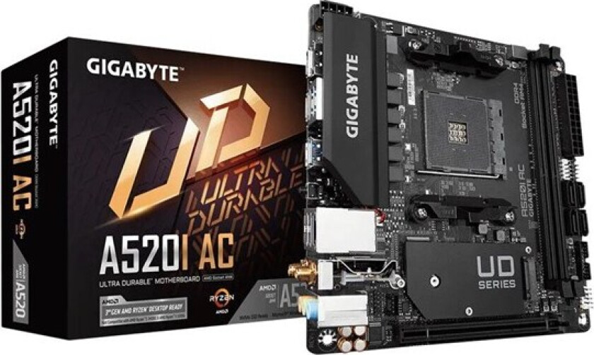 A520I AC Hovedkort - AMD A520 - AMD AM4 socket - DDR4 RAM - Mini-ITX