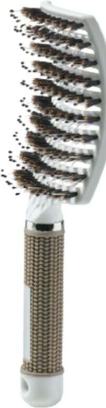 Curved Paddle Brush White